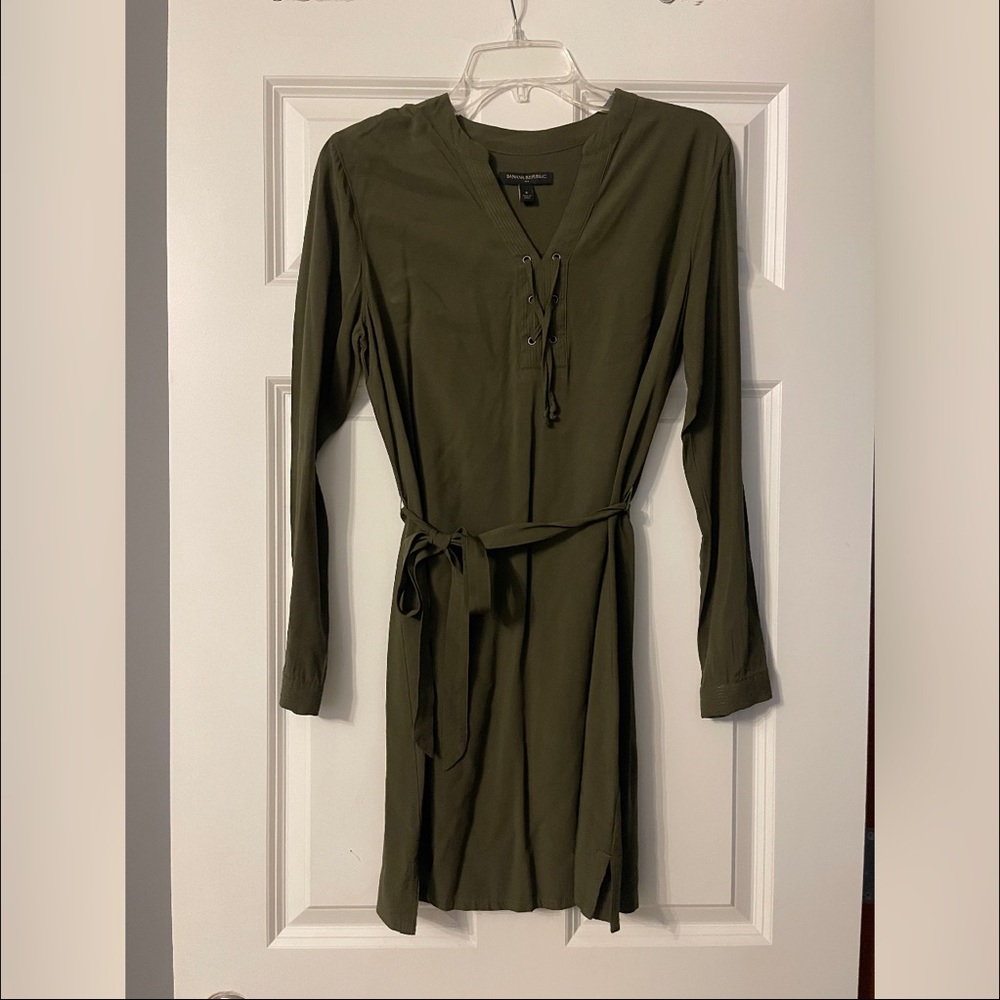 Olive Green Banana Republic Dress
